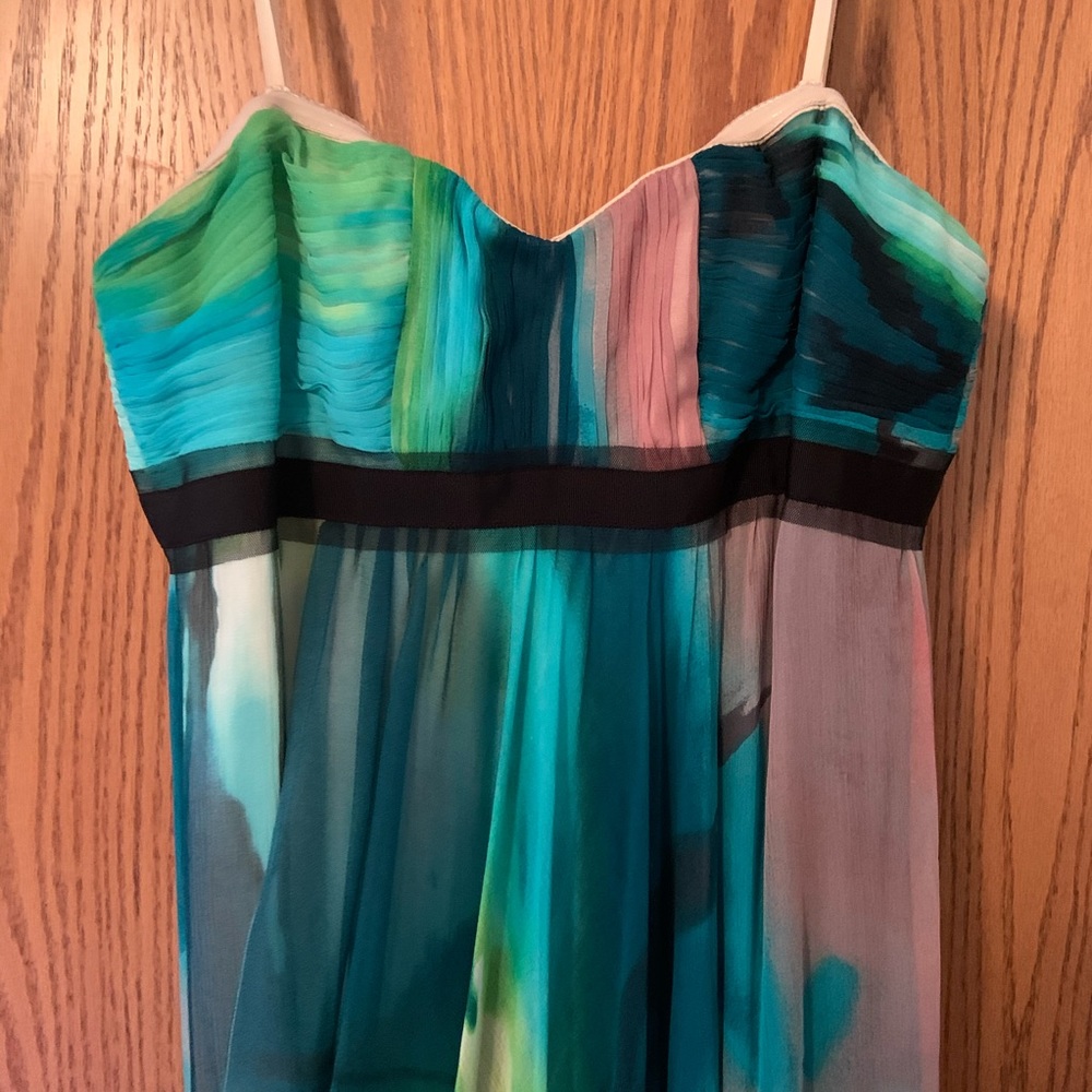 BCBGMaxAzria Watercolor Gown. Size 8